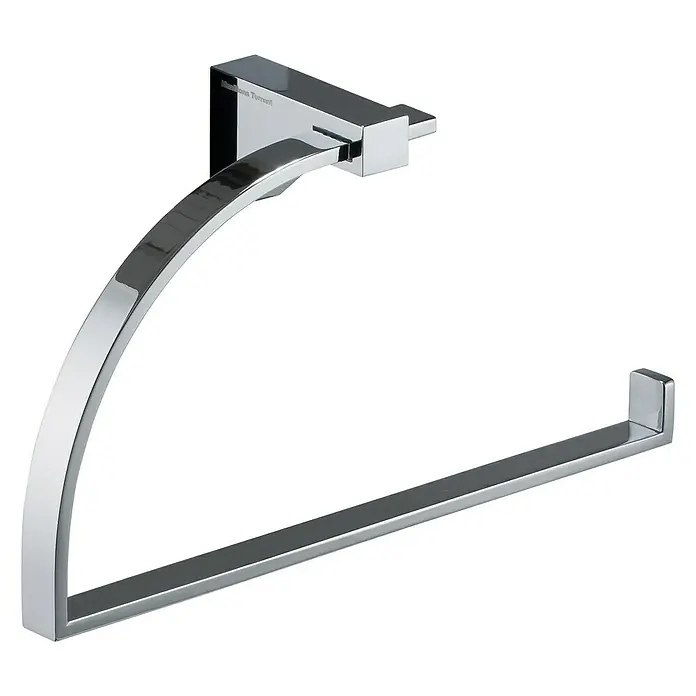 Tauro Baño Glass Toallero de anilla - Cromo - Anilla toallero de metal cromado para montaje en pared. Diseño moderno para cualquier baño, robusto y duradero.