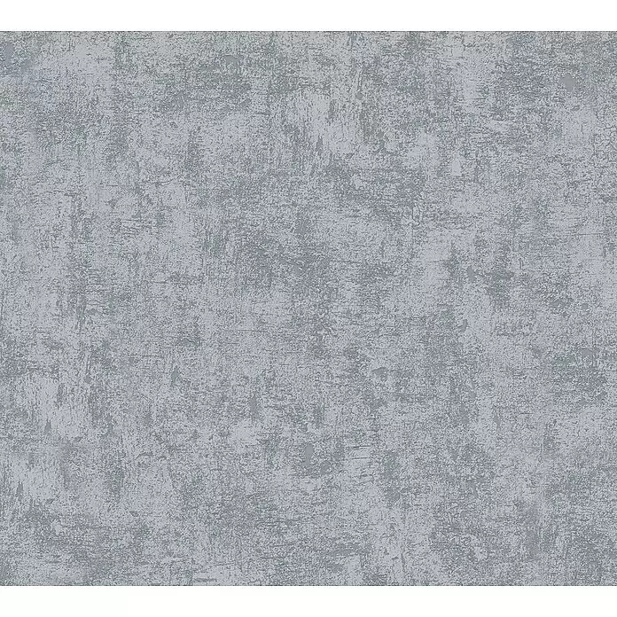 A.S. Création Blooming Vliestapete Betonoptik - Grau, Uni, 10,05 x 0,53 m - Hellgraue strukturierte Oberfläche mit abstraktem Used-Look- oder Grunge-Muster.
