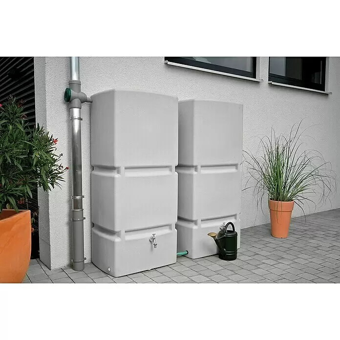 3P Technik Regentonne Jumbo - 800 l, Granit - Stimmungsaufnahme