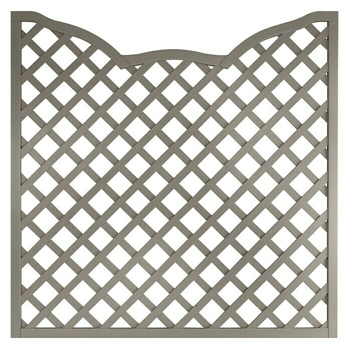 Andrewex Sichtschutzelement Calais (B x H: 180 x 180 cm, Mit Ornament-Gitter, Grau) | BAUHAUS