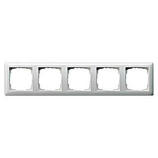 Gira System 55 Afdekraam (Kunststof, Wit, 5-voudig)