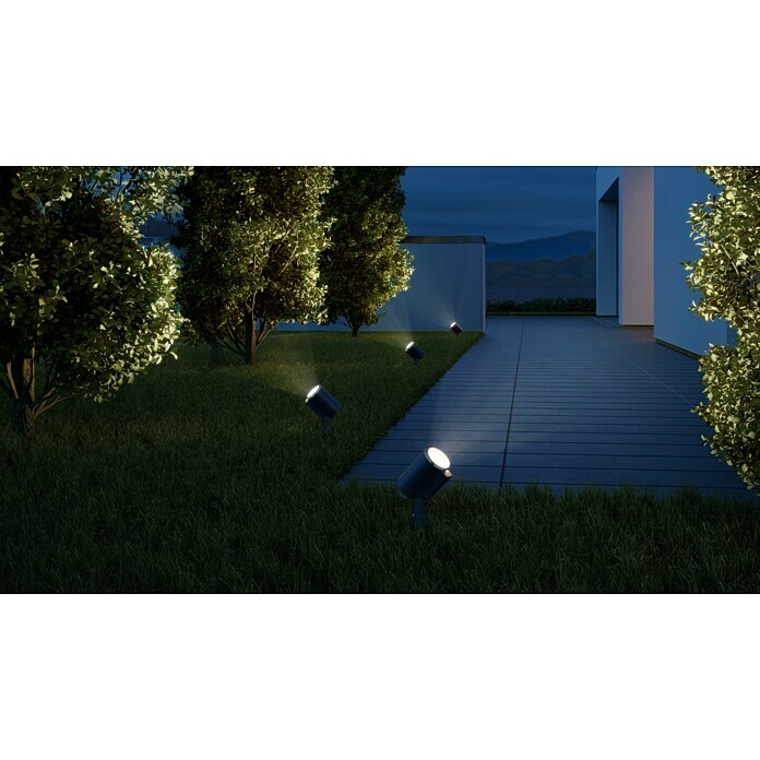 Steinel LED-Spotstrahler SPOT GARDEN ANTL x B x H: 14 x 6,9 x 36,9 cm, Anthrazit Mood Shot