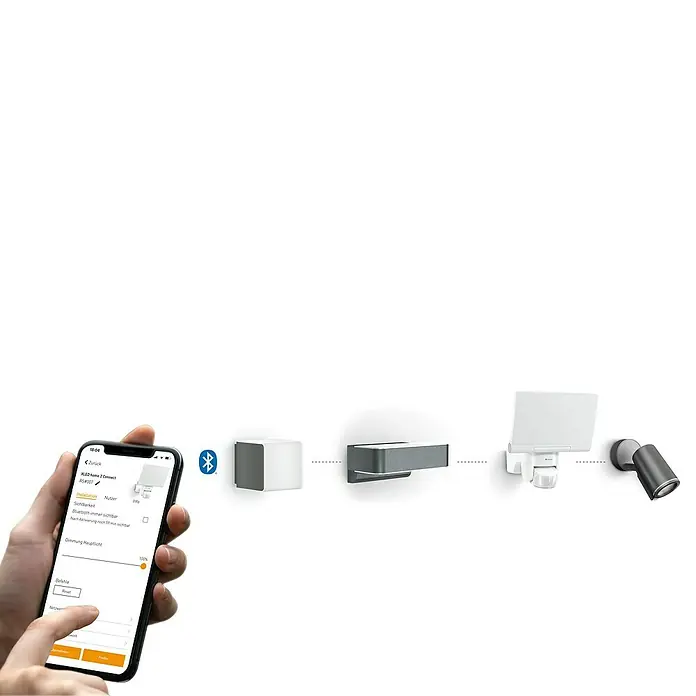 Steinel LED-Sensor-Außenwandleuchte L 810 SC anthrazit - L x B x H: 14,6 x 23 x 9,1 cm - Intelligente Beleuchtungslösung: Steuerung von Außenleuchten mit dem Smartphone für individuelle Lichtstimmungen und erhöhte Sicherheit rund ums Haus.