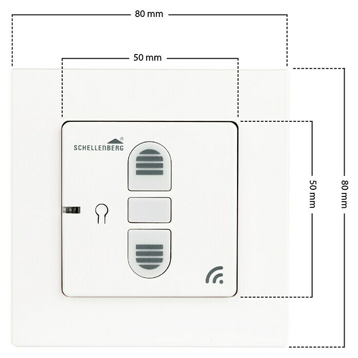 Schellenberg Smart Home Funk-Empfangsschalter80 x 80 x 40 mm, Weiß, Unterputzmontage Unknown