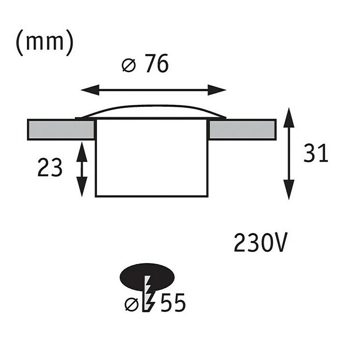Paulmann Special Line Ugradbena LED svjetiljka (1,4 W, Neutralno bijelo, Bijelo)