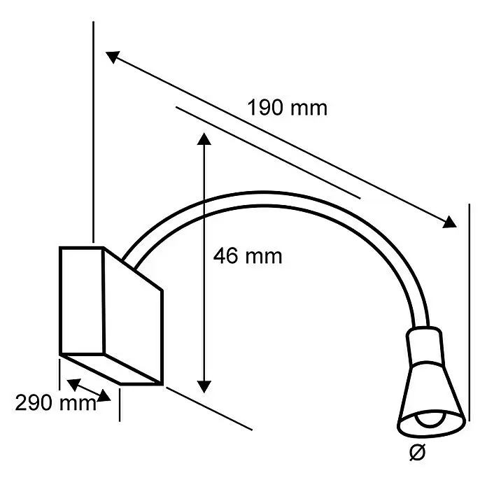 Paulmann Galeria LED-Bilderleuchte Beam Thirty - 5 W, L x B x H: 29 x 19 x 4,6 cm, Weiß, Warmweiß - Skizze