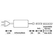 Paulmann LED-Band MaxLED Basisset 500 (3 m, Tageslichtweiß, 17 W, Einsatzbereich: Feuchtraum)