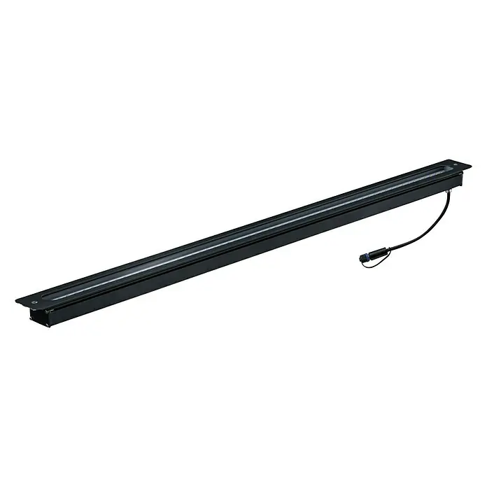 Paulmann Plug & Shine Bodeneinbauleuchte Lichtleiste - 8 W, Warmweiß, IP67, L x B x H: 90 x 5,4 x 4,5 cm - Langes, schlankes, schwarzes lineares LED-Licht mit Kabel. Diese moderne Leuchte sorgt für elegantes, gerichtetes Licht.