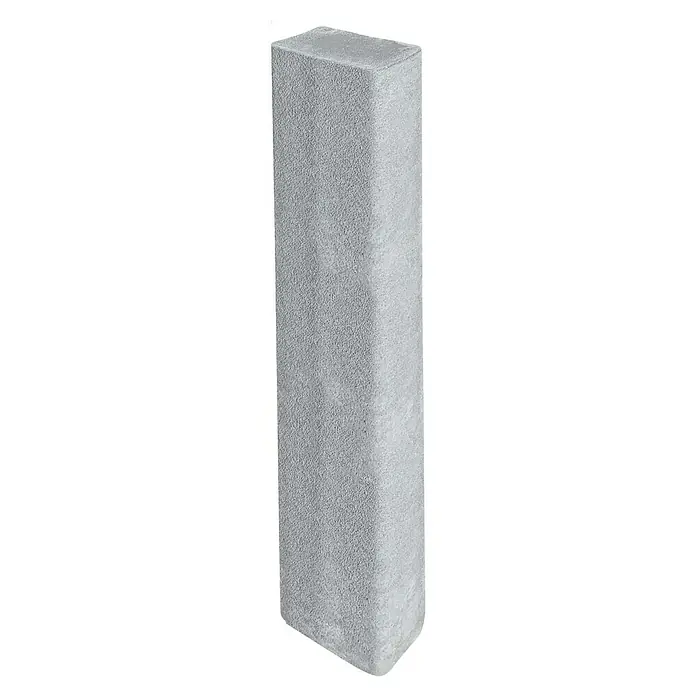 Diephaus Rechteckpalisade - 16,5 x 12 x 120 cm, Grau, Beton - Graue Säule mit abgerundeten Ecken und rauer Textur, ideal als dekoratives Element für Innen- und Außenbereiche. Robustes Design.
