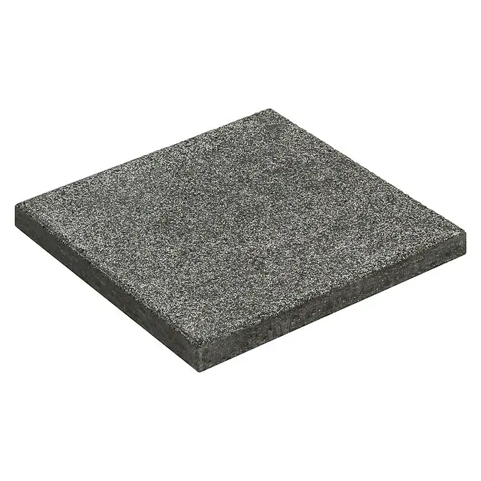 Diephaus Terrassenplatte Norfolg - 40 x 40 x 4 cm, Basalt, Beton - Detailaufnahme einer grauen Pflasterplatte mit rauer Oberfläche. Ideal für den Garten- und Landschaftsbau, robust und langlebig.