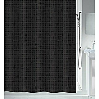 Spirella Cortina de baño textil Georges (An x Al: 180 x 200 cm, Negro)