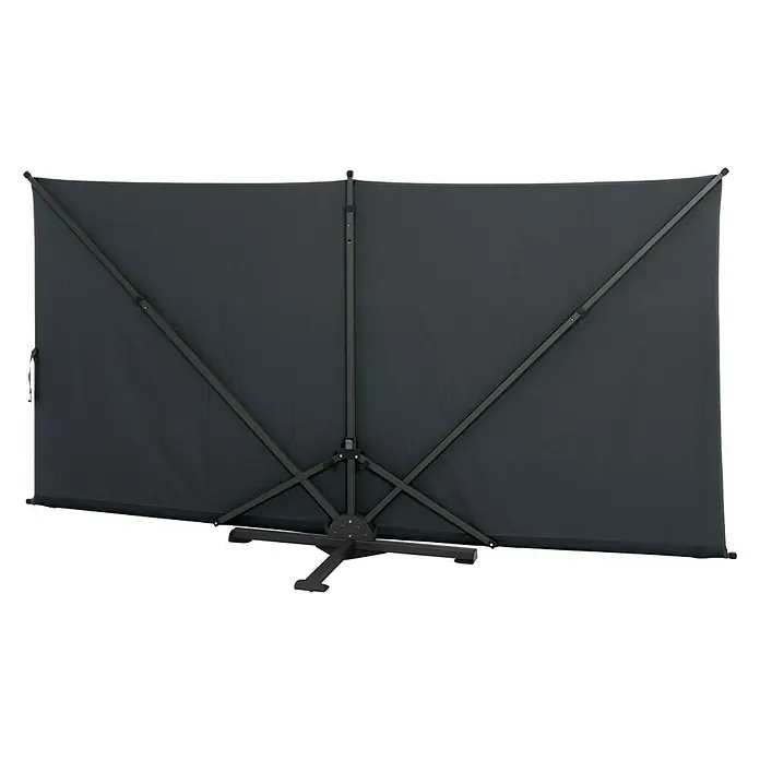 Siena Garden Sichtschutz Ben - 280 x 150 cm, Anthrazit - Grauer rechteckiger Terrassenschirm mit stabilem Metallrahmen und Fußkreuz. Ideal für schattige Stunden im Freien.