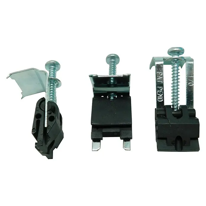 Micel Gancho de montaje GRP4 - L x An x Al: 47 x 18 x 18 mm, Apto para: Fregaderos - Tres clips para techo suspendido de estudio, diseñados para una instalación fácil y una fijación segura de luces.
