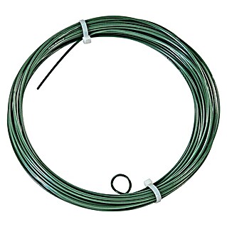 Cable de acero (50 m, Verde, Recubierto de PVC)