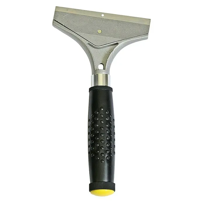 Rascador para vidrios XS 801 - Aluminio, Ancho de corte: 100 mm - Rascador de vidrio profesional con hoja afilada y mango ergonómico, ideal para una limpieza eficiente y eliminación de residuos difíciles.