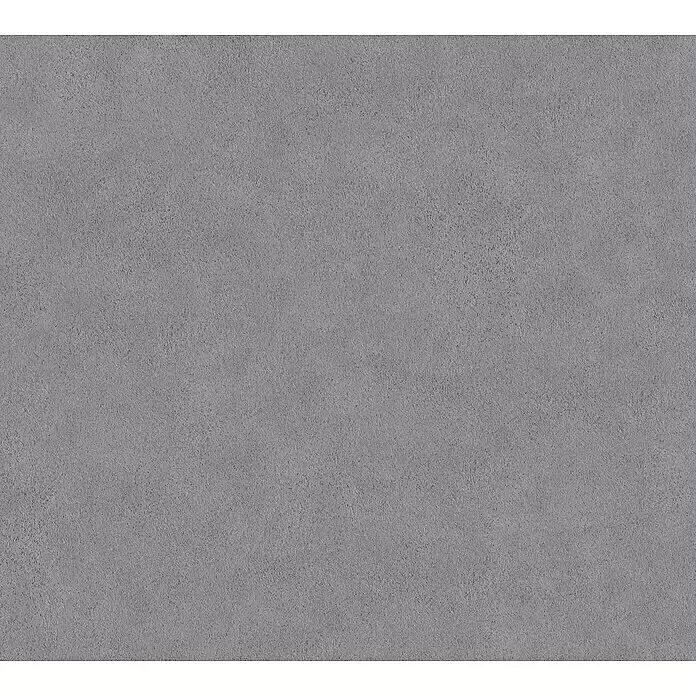 A.S. Création Elements Vliestapete - Dunkelgrau, Uni, 10,05 x 0,53 m - Hellgraue, fein texturierte Beton- oder Putzoberfläche.