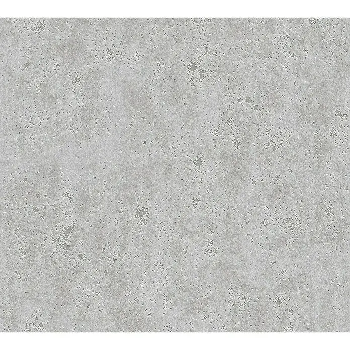 A.S. Création Elements Vliestapete Uni - Grau, Betonoptik, 10,05 x 0,53 m - Graue Betonwand-Textur mit subtilen Unregelmäßigkeiten und einer gleichmäßigen Farbgebung für minimalistische Designprojekte.