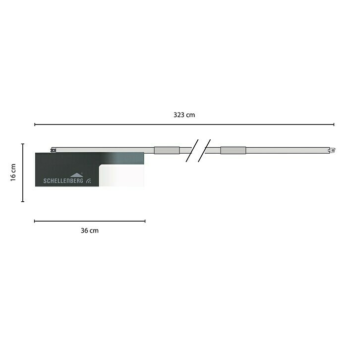 Schellenberg Garagentorantrieb Smart Drive LTorfläche: Max. 10 m², Zugkraft: Max. 600 N Unknown