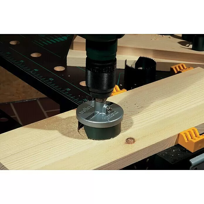 Wolfcraft Mehrkranzlochsäge - 7 -tlg., Schnitttiefe: 23 mm - Anwendungsbeispiel