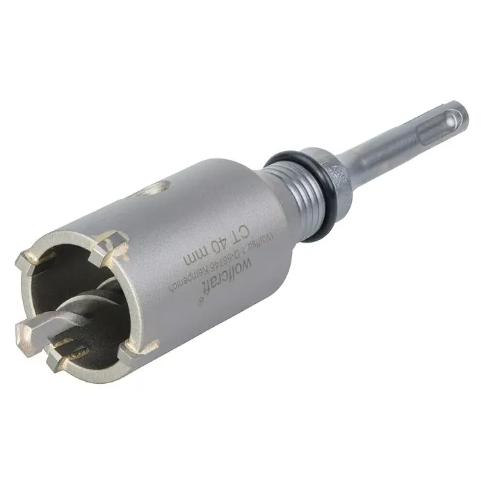Wolfcraft Hohlbohrkrone - Arbeitsdurchmesser: 50 mm - Wolfcraft CT 40 mm Mauerkrone mit SDS-Plus Schaft für präzise Bohrlöcher in Mauerwerk und Stein.