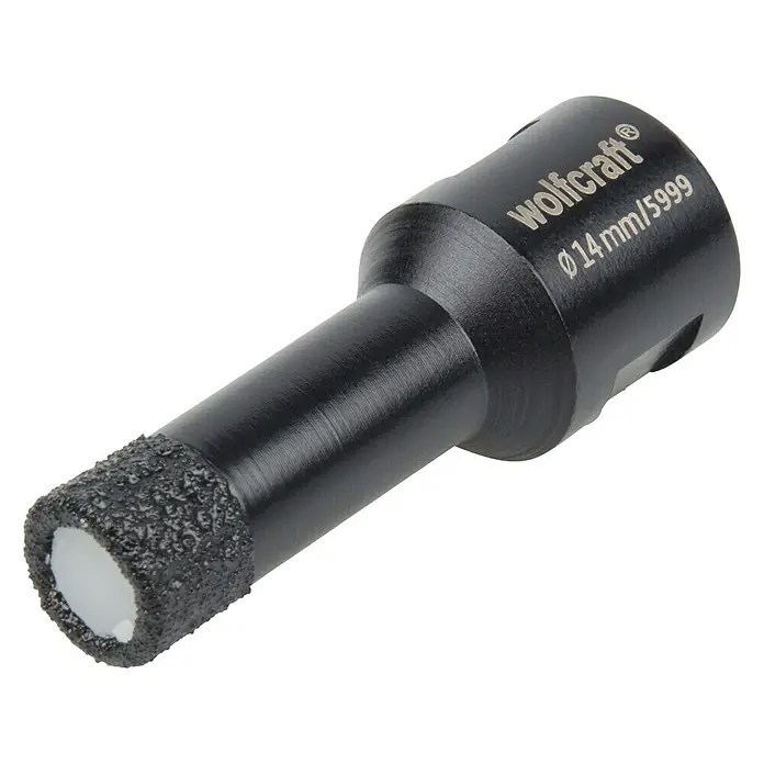 Wolfcraft Diamant-Hohlbohrkrone Ceramic - Durchmesser: 14 mm - Wolfcraft Diamant-Bohrkrone Ø 14 mm/5999 für präzise Bohrungen in harten Materialien. Ideal für Fliesen, Keramik und Glas.