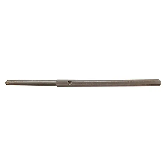 Wolfcraft Zentrierbohrer - Durchmesser: 8 mm - Das Bild zeigt einen SDS-Plus Bohrer, der für Bohrarbeiten in harten Materialien verwendet wird. Er zeichnet sich durch seine robuste Bauweise aus.