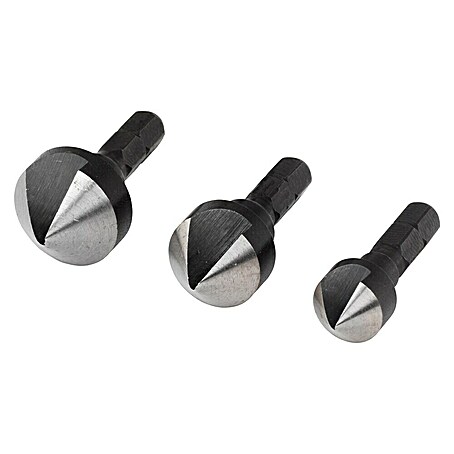 Wolfcraft Kegelsenker-Set (Durchmesser: 12 mm - 19 mm, 3 -tlg.)
