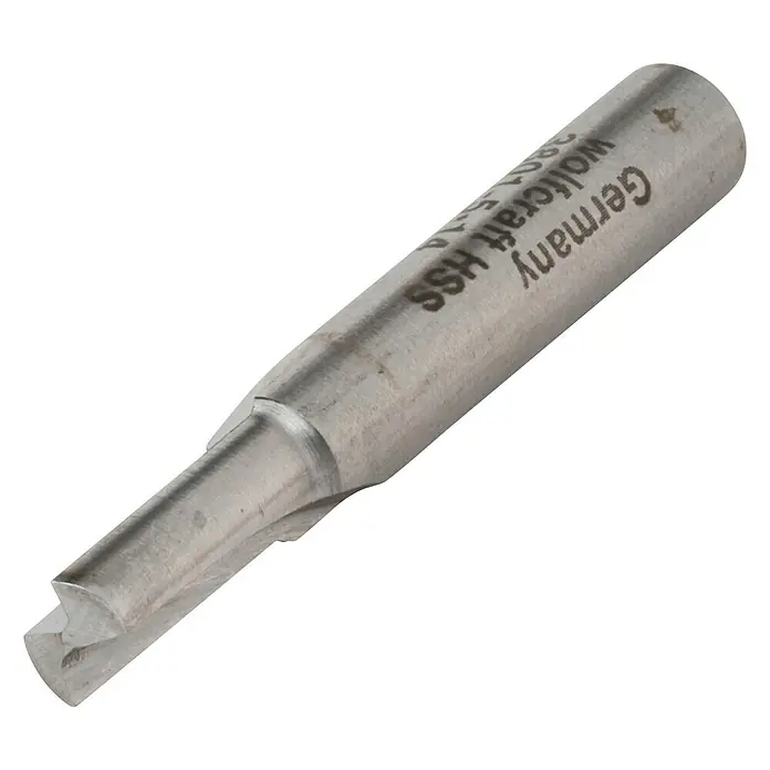 Wolfcraft Nutfräser - Nutbreite: 5 mm, Durchmesser Schaft: 6 mm, HS-Stahl - Ein Wolfcraft HSS Nutfräser, gefertigt in Deutschland, ideal für präzise Holzbearbeitungsprojekte.