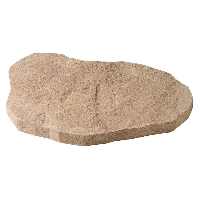 Trittstein Send - 36 x 48 x 3,5 cm, Bronze, Beton - Einzelner, beiger Trittstein für den Gartenweg, der einladend wirkt und zum Verweilen einlädt. Die Oberfläche ist leicht rau und natürlich.