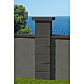 Pfeilerabdeckplatte (40 x 40 x 6 cm, Beton, Grau/Anthrazit)