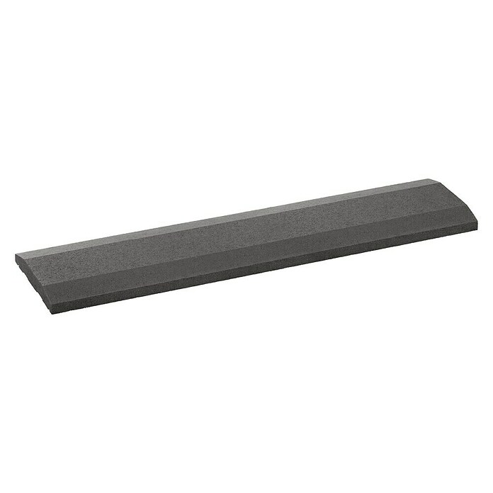 Mauerabdeckplatte Pyramidal (L x B: 100 x 25 cm, Anthrazit, Beton)