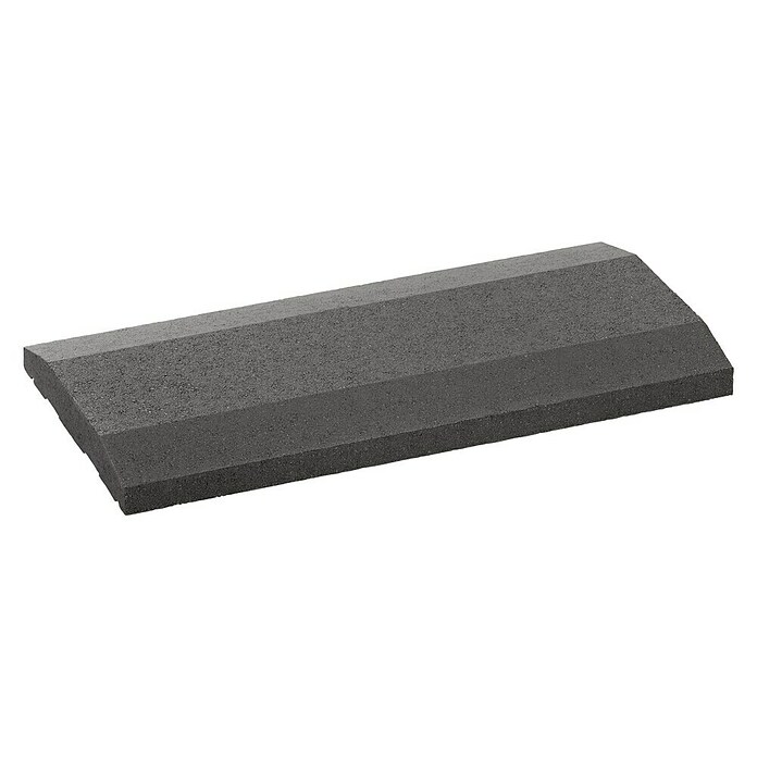 Mauerabdeckplatte Pyramidal (L x B: 50 x 25 cm, Anthrazit, Beton)