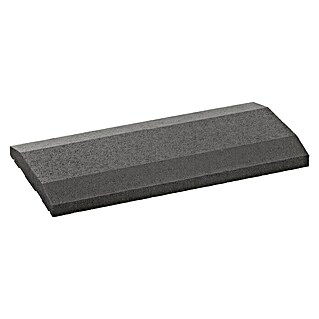 Mauerabdeckplatte Pyramidal (50 x 25 cm, Anthrazit, Beton)
