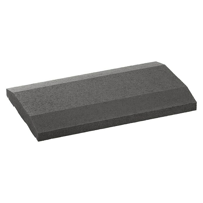 Mauerabdeckplatte Pyramidal (L x B: 50 x 30 cm, Anthrazit, Beton)