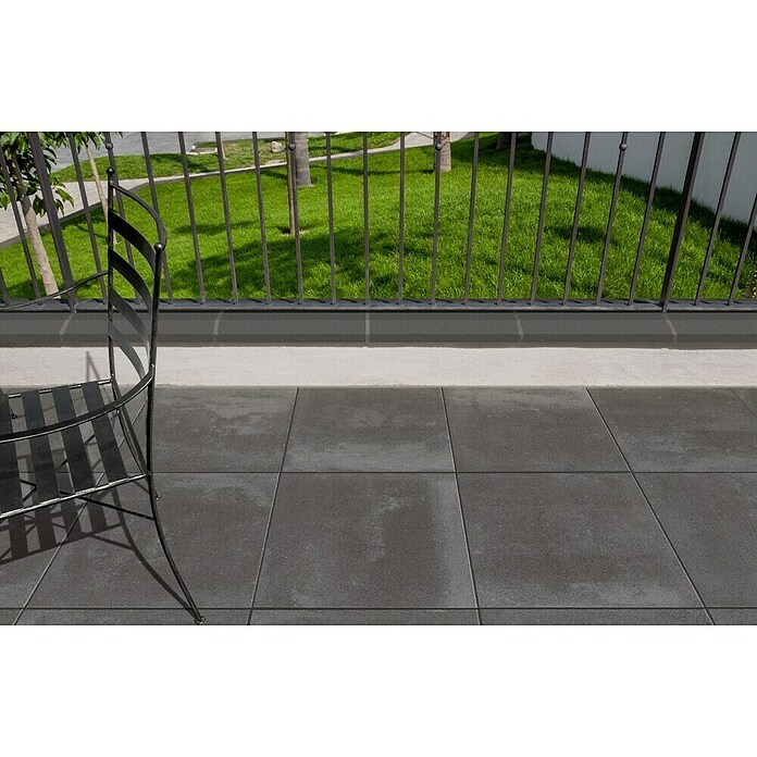 Mauerabdeckplatte Pyramidal (L x B: 50 x 30 cm, Anthrazit, Beton)
