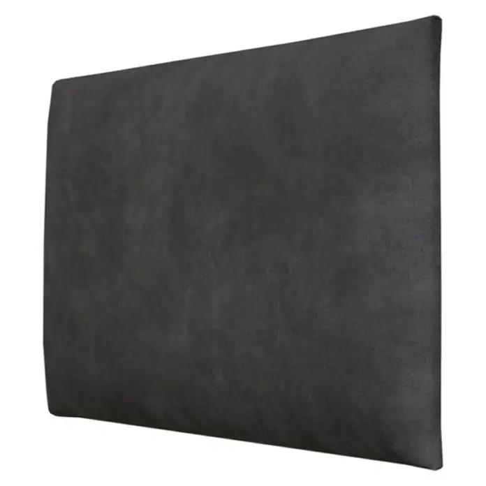 Fllow Set de paneles de pared acolchados Preston - 270 x 150 cm, Pizarra - Primer plano de un panel acústico rectangular de color gris oscuro diseñado para la absorción del sonido y la mejora de la acústica de la sala.