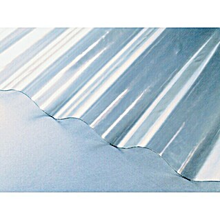 Wellplatte (2 000 x 800 x 0,8 mm, PVC, Transparent, Glatt, 32/9 mm)