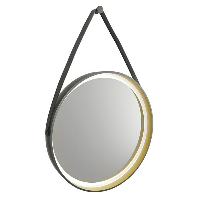 Spiegel met verlichting Black Verano Ø 55 cm