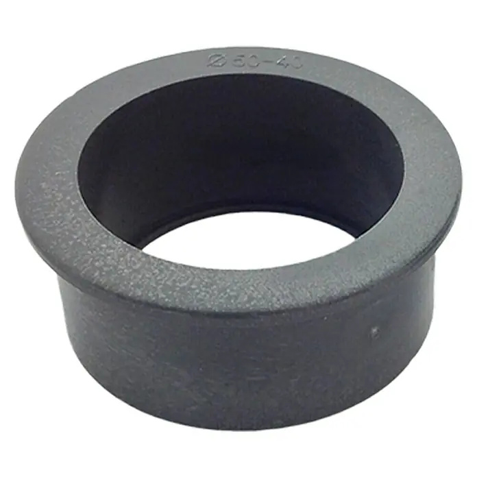 Tecnoagua Machón reductor - Plástico, 40 mm - Primer plano de un prensaestopas negro con inscripción Ø 50-40.