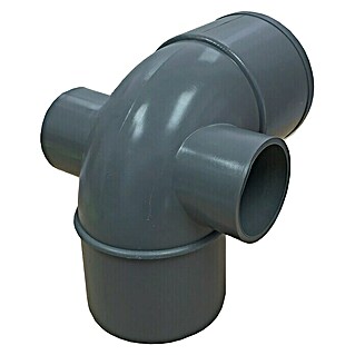 Tecnoagua Codo PVC M-H con 2 injertos (110 mm - 50 mm, 87 °)