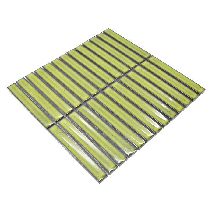 Mozaik pločica Stäbchen CG CS 16  (29,6 x 29,9 cm, Svijetlozelene boje, Sjaj) | BAUHAUS