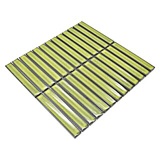 Mozaik pločica Stäbchen CG CS 16 (29,6 x 29,9 cm, Svijetlozelene boje, Sjaj)