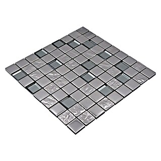 Mozaik pločica Quadrat Crystal XCM 32SB5 (30 x 30 cm, Metalik srebrne boje, Sjaj)