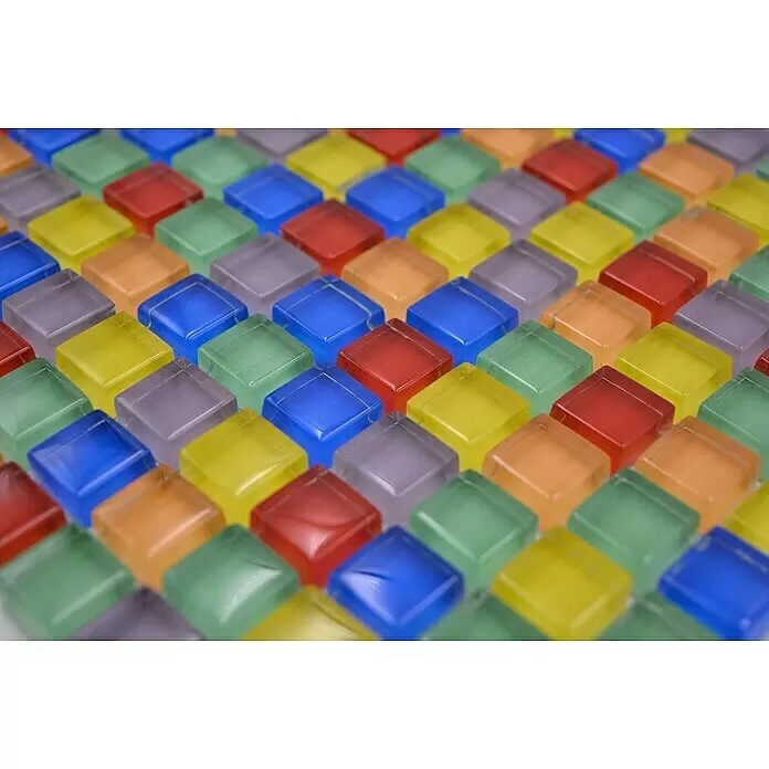 Mosaikfliese Quadrat Crystal XCM 8SE1501 - 30 x 30 cm, Bunt, Glänzend - Detailaufnahme