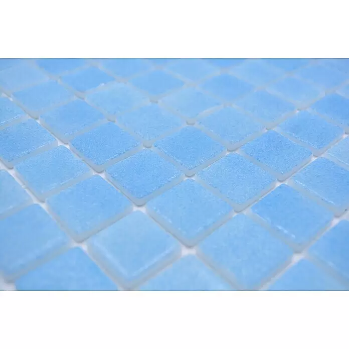 Mosaikfliese Eco Niebla VP501PAT - 31,6 x 31,6 cm, Blau/Türkis, Matt - Detailaufnahme