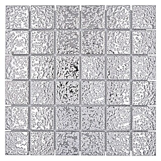 Mosaikfliese Uni SB 595 (30,6 x 30,6 cm, Silber, Glänzend)