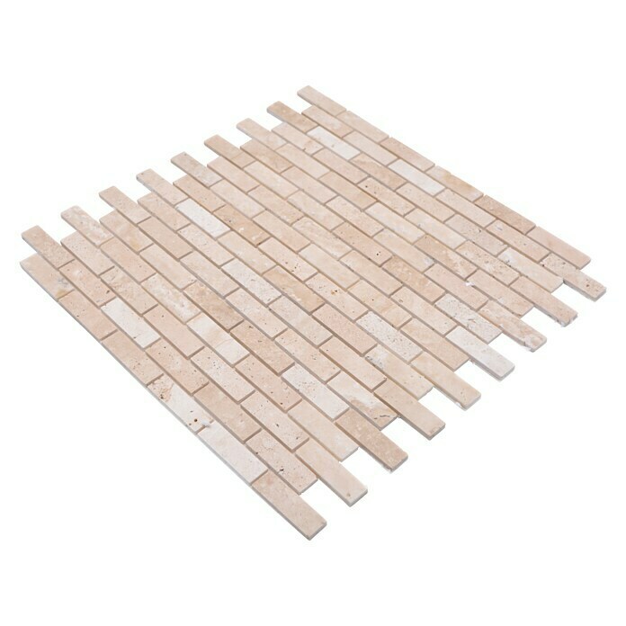 Selbstklebemosaik SAM 4NM9230 x 30,5 cm, Travertin, Beige Diagonal View