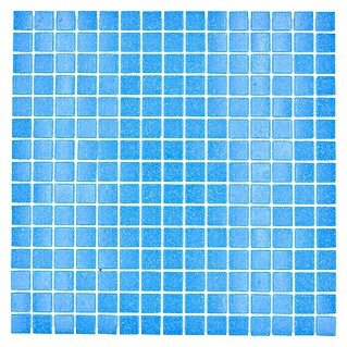 Mozaïektegel vierkant glas Uni GM A 31P (32,7 x 30,5 cm, Blauw, Glanzend)