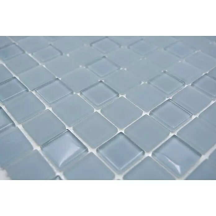 Selbstklebemosaik Quadrat Crystal Mix SAM 4CM18 - 30 x 30 cm, Grau, Matt - Detailaufnahme
