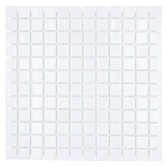 Mosaikfliese Eco Blanco VP100PAT - 31,6 x 31,6 cm, Weiß, Matt - Quadratische weiße Mosaikfliesen, ideal für Küche oder Bad, bieten eine saubere und moderne Ästhetik mit ihrer glatten Oberfläche.